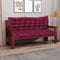Extra dickes 3-Sitzer-Sofa-Sitzkissen mit Rückenlehne, Innenmöbel, Ersatzkissen für Bank oder Zweisitzer, überfüllt und bequem, Rot, 150 x 100 x 8 cm