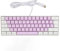 Ylwxzenith 61 Key Gaming Keyboard, USB Wired, RGB Backlit, Ergonomic Design, Space Saving for Desktop Laptop, 26 Key Rollover, Plug and Play (White Purple)