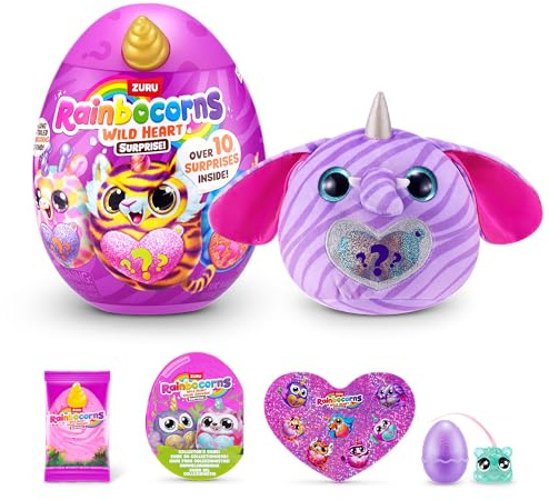 Rainbocorns Wild Heart Surprise (Elephant) by ZURU – Collectible Plush Toy with Surprises, Mystery Egg for Girls & Boys Ages 3+