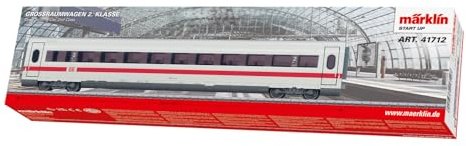Märklin Start up 41712 H0 Großraumwagen 2. Klasse zum Ice 2 – Personenwagen mit Inneneinrichtung & getönten Fenstern, Länge 26,4 cm, ab 6 Jahren