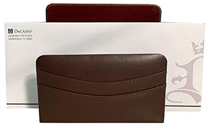 Dacasso Briefhalter, Leder, 13,97 x 5,71 x 12,7 cm, Schokoladenbraun