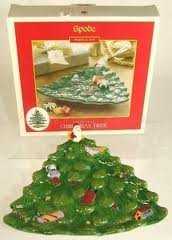Spode Whimsical Tray Christmas Tree Canape Candy Plate Dish 7 by Spode