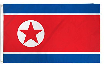AZ FLAG - Flagge Nordkorea - 150x90 cm - Nordkoreanische Fahne 100% Polyester mit Messing-Ösen - 110g