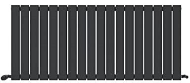 iBathUK Apex Horizontal Radiator, Single Flat Panel Radiators, 600x1368mm Slim Radiator for Bathroom,Kitchen,Living Room - Anthracite