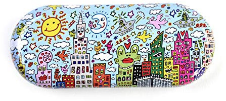 Fridolin 18677 Brillenetui Rizzi - My New York City, Metall, bunt, 16 x 6,6 x 2,8 cm