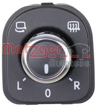 Metzger 916279 Schalter, Spiegelverstellung | Kompatibel mit: SEAT ALHAMBRA, VW CC B7, EOS, GOLF PLUS V, GOLF VI, GOLF VI Cabriolet, GOLF VI Variant, PASSAT ALLTRACK B7