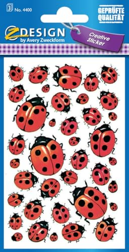 Z-Design 10 x Sticker 76x120mm Papier 3 Bogen Motiv Marienkäfer