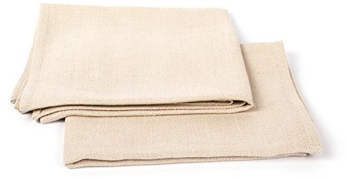 Set of 2 Rust Linen Hand and Guest Towels Lara