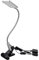 ENUOTEK Dimmbare LED Klemmlampe Silber, 5W 450Lm LED Klemmleuchte Leselampe Schreibtisch Nachttischlampe mit Klemme und Touch Schalter für Bett Schlafzimmer, Tageslicht 5000K, 3er Helligkeit Dimmbar