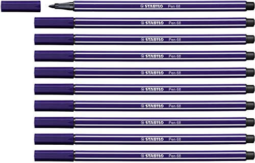 STABILO - Premium-Filzstift - Pen 68-10er Pack - preußischblau