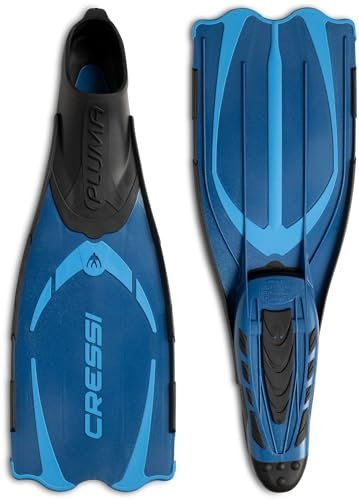 Cressi Pluma Palme Snorkeling Mixte Adulte, Blue/Azure, 41/42