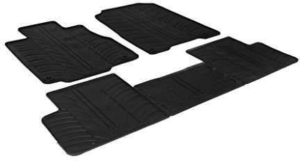 Gledring 0306 Tapis de sol Caoutchouc noir Avant et Arrière