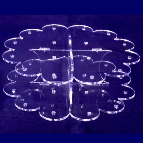 Super Cool Creations 21 cm Durchmesser Acryl Kreis Tortenspitzen rund Cake Pop-Ständer hält 16 Cakepops, Transparent