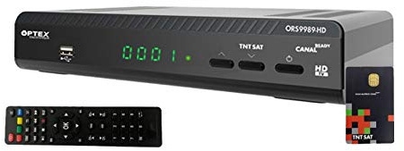 Optex Récepteur TV Satellite HD + Carte d'accès TNTSAT V6 Astra 19.2E