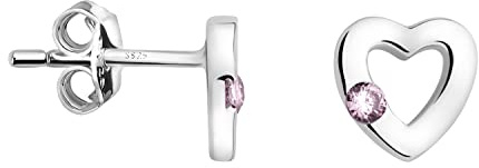 SOFIA MILANI - Damen Ohrringe 925 Silber - Ohrstecker als Herz - 20358