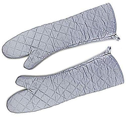 Linwnil Supper Long 58,4 cm 58 cm Chiffon de coton Gants de four barbecue Gants résistant à la chaleur et Lot Gant de cuisine Pâtisserie Long Hot Cook 2 pcs