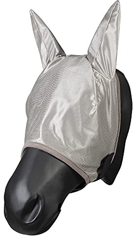 Pfiff 102144 Fliegengesichtsmaske mit Ohren, Fliegenschutz Insektenschutz Maske, Grau, Shetty