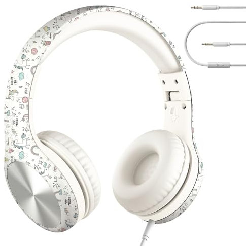 LilGadgets Connect+ PRO Kids Premium Volume Limited Wired Headphones with SharePort and Inline Microphone (Children) - Magical Unicorn