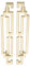 Mgoodoo 128mm Gold Handles 2 Pack, Kitchen Cabinet Handles Door Drawer Handles and Knobs Furniture Hardware Retro European Style