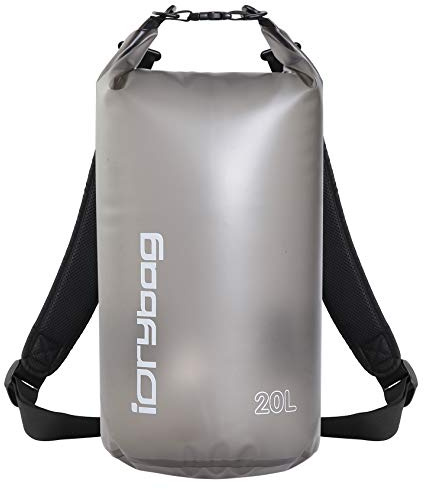 IDRYBAG Transparente wasserdichte Tasche 2L/5L/10L/15L/20L, kleine wasserdichte Tasche zum Kajakfahren, schwimmende Trockentasche für Campingreisen