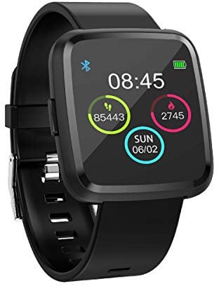 novasmart - runR III Smartwatch Fitness Tracker HD-Farbbildschirm Fitness Armband Uhr mit Pulsmesser, Schlafmonitor, Sportuhr, Schrittzähler für Android und iOS, Sport, schwarz