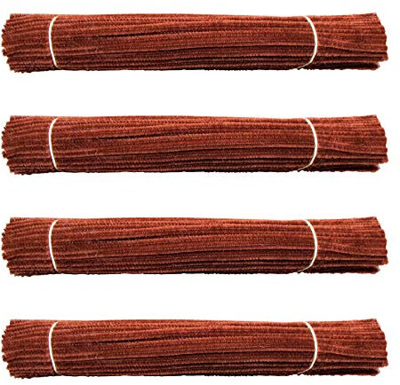 Waycreat Pfeifenreiniger, brauner Chenille-Stiel für Bastelarbeiten, Dekorationen, 6 mm x 30,5 cm, 400 Stück