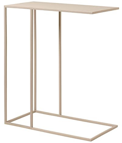 blomus Beistelltisch FERA | Nomad | 50L x 25B x 58H cm | Sofatisch Beige | Kaffeetisch aus Stahl für Flur, Wohnzimmer, Schlafzimmer, Büro
