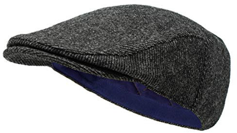 Borges & Scott Die Galway - Irish Tweed Flat Cap - Irischer Schiefer - Klein