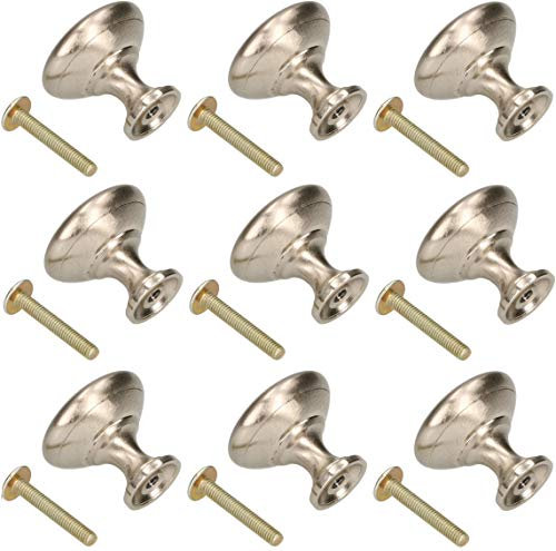 KOTARBAU® 10 er Set Möbelgriff, Türknauf, Schubladenknopf, Möbelknopf, Möbelknauf, Knauf für Schränke Schubladen Kommoden Ersatzknauf Möbelbeschlag Silber