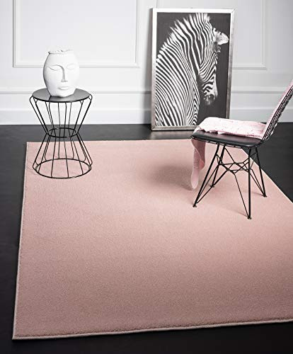 Mia's Teppiche Emma Tappeto rotondo per soggiorno, a pelo corto, 120 cm, colore Rosa