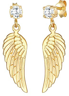 Nenalina Ohrringe Silber 925 Damen Ohrhänger mit Flügel und Zirkonia