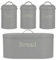 Rammento Typhoon Rippled Metal Tea Coffee Sugar Canister Set & Bread Bin Crock Set Grey