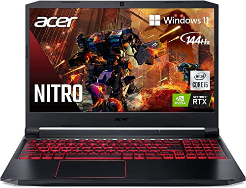 acer Nitro 5 Gaming Laptop, 15.6 FHD 144Hz IPS Display, Intel Core i5-10300H Processor, GeForce RTX 3050 Laptop Graphics, 32GB DDR4, 1TB NVMe SSD, Intel Wi-Fi 6, Backlit Keyboard, Windows 10, Black