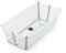 Stokke Flexi Bath X-Large, Vert Transparent - Spacieuse Baignoire bébé pliable - Légère & facile à ranger - Pratique à utiliser à la maison ou en voyage - Idéale pour les enfants de 0 à 6 ans