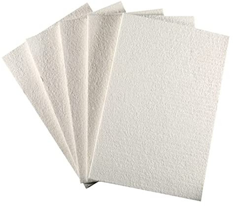 Panneau de fibres céramiques 5 pièces, panneau isolant en fibres céramiques, adapté à l'industrie de la construction/pétrochimie/métal non ferreux, largeur 200 mm, longueur 300 mm, épaisseur,5mm