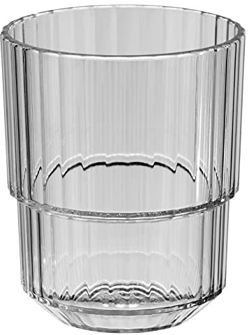 APS Bicchiere in plastica Tritan di alta qualità con 0,15 litri, senza BPA, impilabile, infrangibile, riutilizzabile, lavabile in lavastoviglie, 150 ml, grigio french