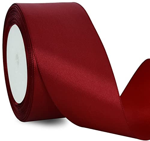 TONIFUL 5cm x 20M Claret band breit geschenkband große schleife satinband für auto Bogen Schleifen Partydekoration Stuhl Hochzeit Der Valentinstag Geschenkverpackungen Strauß geschenkband