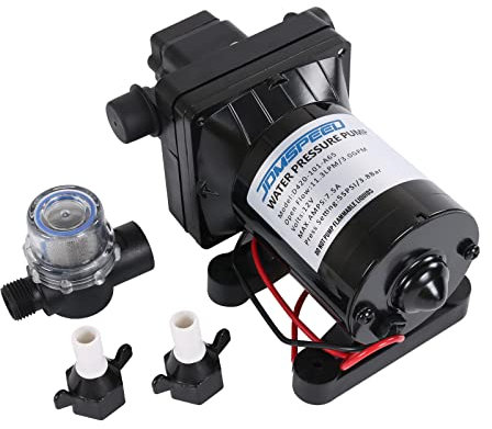 DICMIC 3.0 GPM 12V 55 PSI Revolution Water Pump Compatible with Camper, RV, Shower, Sprayer Replace# 4008-101-A65, 4008-101-E65