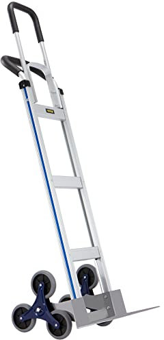 VEVOR Carrello Portaspesa in Acciaio Alluminio Capacità Carico Massima 250kg Manico Regolabile, Carrello con Ruote per Salire le Scale in Lega di Alluminio Acciaio, Carrello per Scale Porta Oggetto