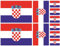Samunshi® Aufkleber Set Kroatien Autoaufkleber 10 Flaggen Set 10cm Set Kroatien