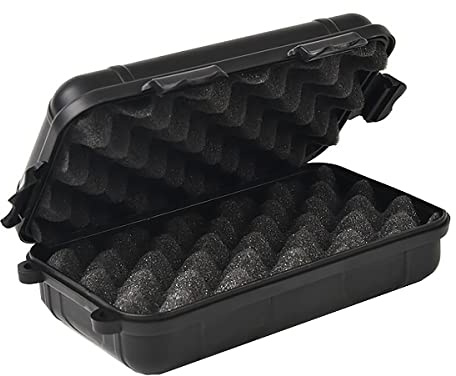 Survival-Aufbewahrungsbox, 200 x 120 mm, wasserdicht, stoßfest, wasserdichte Box, stoßfeste trockene Aufbewahrungsbox, Hartplastik, schützender Griff, Tragetasche für Touch-Handys
