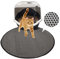 BYPET Katzenklo Matte, 58 cm Runde Katzenklo Katzenstreu Matte Unterleger Vorleger Waben Design wasserdichte Doppelte Schichte Entwurf Bienenwabe Matte (Grau58Runde)