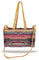 Banzaii Bolsa de verano para mujer, bolso bandolera colorido, bolso de hombro bohemio de paja para el mar, tejido a mano Ibiza Multicolor