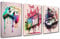 Walarky Cat Colorful Game Sign Canvas Wall Art Colorful Boy Gift Picture Wall Decor Watercolor Gaming Themed Prints Poster for Office Home Wall Decor Modern Artwork Stretched Easy to Hang 42''Wx20''H