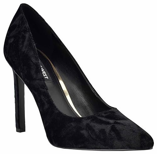 Nine West Women's Tatiana Pump, Black Velvet 007, 3.5 UK