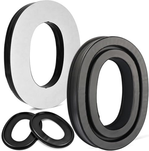 3M WorkTunes Coussinets d'oreille de rechange en gel de silicone compatibles avec 3M WorkTunes Peltor Tactical 100/300/500 Rangeguard 3M Peltor Shotgunner II Pro Tac Com Tac