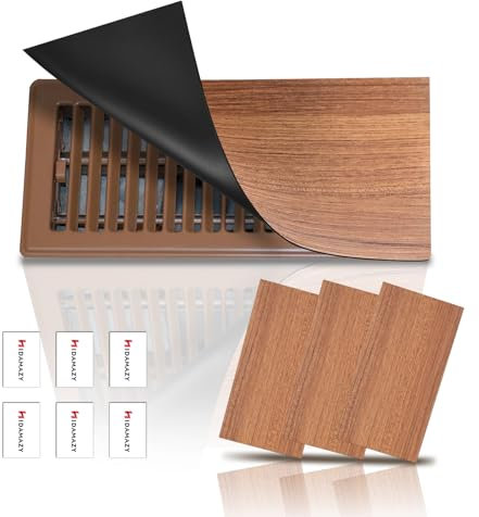 Cubiertas magnéticas de ventilación de suelo 30,5 x 14 cm, 3 Paquete Cubiertas de ventilación para el hogar, HVAC y aire acondicionado, para el hogar, piso, techo, cortados a medida, Grano de madera