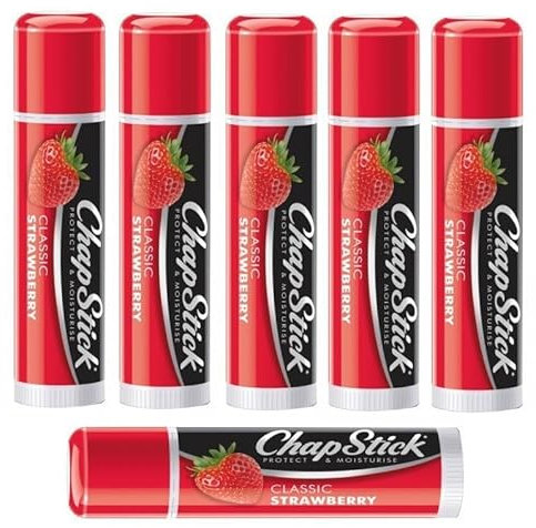 ChapStick Strawberry lip balm stick x 6 Packs Skin Protectant