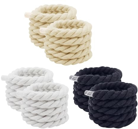 BEIBXHQQ 3 Pairs of Cotton Shoelaces, 160 Cm Thick Round, Hand-Woven Rope for Sports & Running Shoes