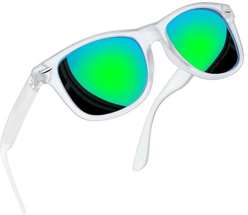 Joopin Espejo Verde Gafas de Sol Transparentes Mujer y Hombre Polarizadas Rectangulares Protección UV400 para Playa Verano Conducir Viajes Fashion Sunglasses
